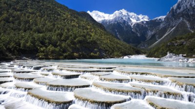 chutes de la riviÃ¨re Baishui Yunnan Chine jigsaw puzzle