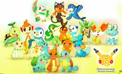 פאזל של starters pokemon