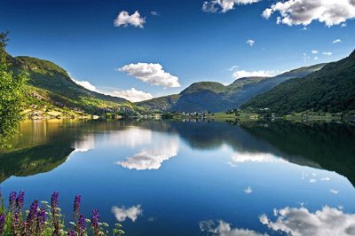 lumiÃ¨re sur le Sognefjord jigsaw puzzle