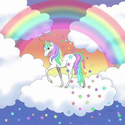 פאזל של unicorn clouds sprinkiles rainbow