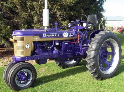 Purple McCormick Farmall Tractor