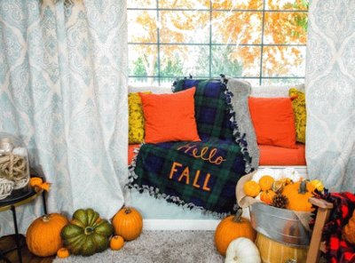 Festive Fall Window Seat jigsaw puzzle
