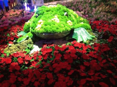 Decoracion con flores Casino Bellagio las Vegas.