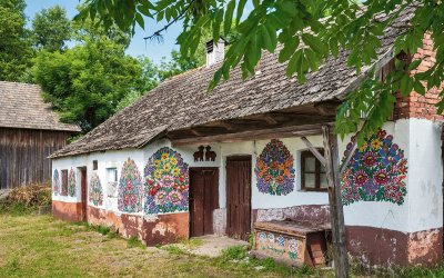 maison peinte Zalipie Pologne jigsaw puzzle