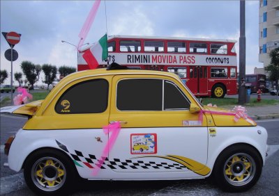 פאזל של Fiat 500-Notte Rosa Rimini