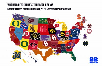 College Football Recruiting Map jigsaw puzzle