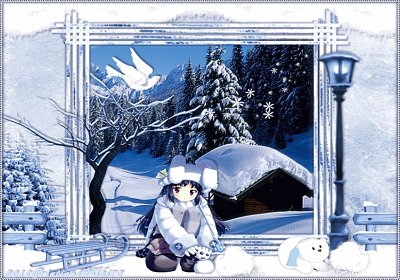 Fillette dans la neige jigsaw puzzle