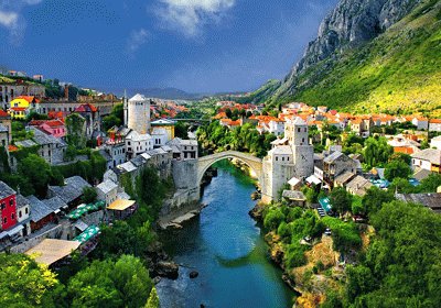 Village au bord de l 'eau jigsaw puzzle