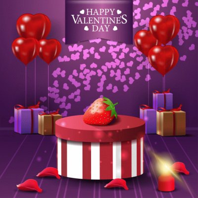 Purple Valentine 's Greeting