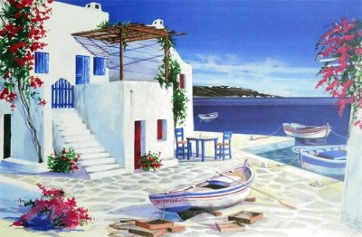 santorini jigsaw puzzle