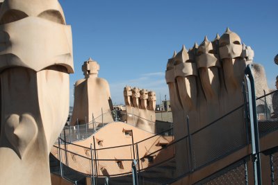 On the roofs of Barcelona