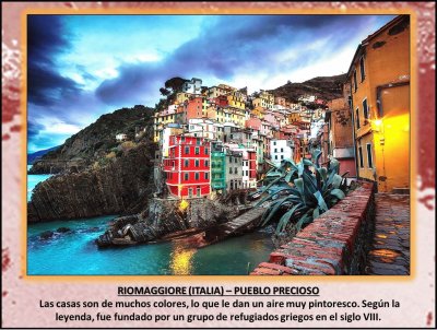 RIOMAGGIORE (ITALIA) â€“ PUEBLO PRECIOSO jigsaw puzzle