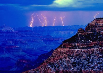AZ - Grand Canyon - Thunderstorm at Night jigsaw puzzle
