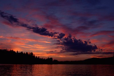 Lake at sunset