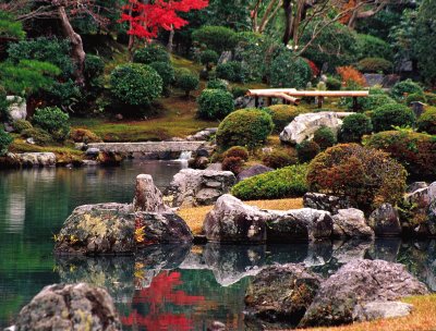 Kyoto, Japan Tenryuji temple garden jigsaw puzzle