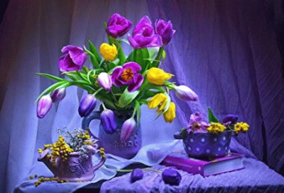 פאזל של Exquisite Purple Still Life