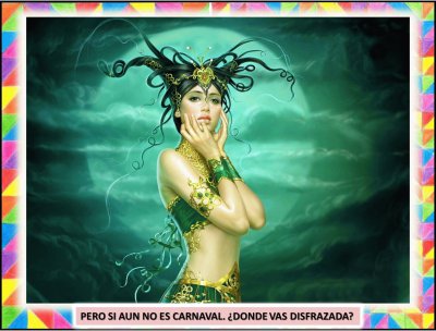 פאזל של PERO SI AUN NO ES CARNAVAL. Â¿DONDE VAS DISFRAZADA?