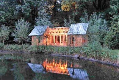 by the lake