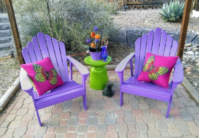 Purple Summer Patio Chairs jigsaw puzzle