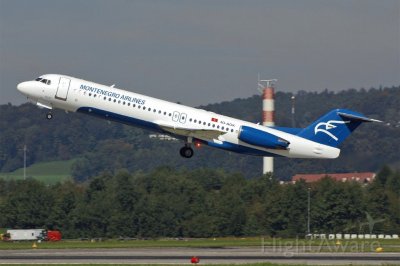 פאזל של Montenegro Airlines Fokker 100 Montenegro