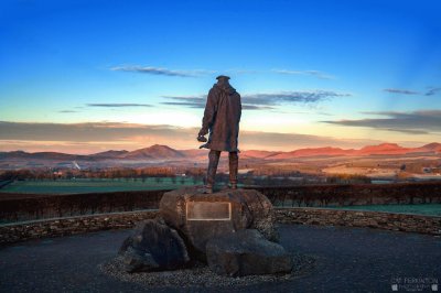 Statue   mountains Scotland