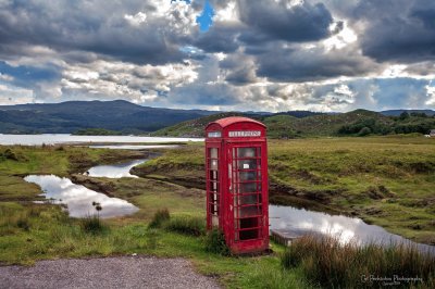 Scottish highland red Phonebox