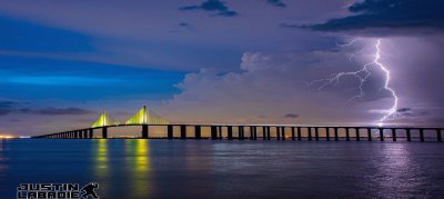 a skyway bridge storm