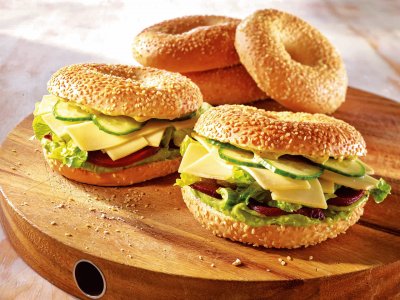 Avocado Cheese Bagel