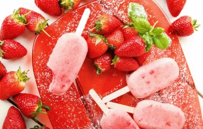 strawberry Ice Pops
