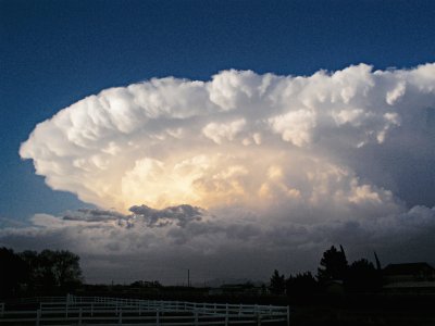 Massive thunderhead anvil