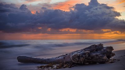 Por do sol  na praia jigsaw puzzle