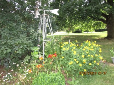 Garden with windmill jigsaw puzzle