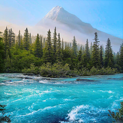 mountain river jigsaw puzzle