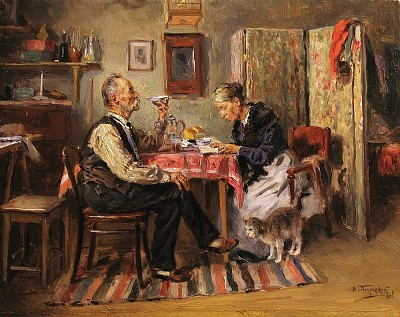 Morning tea, 1891, Vladimir Makovsky ART jigsaw puzzle