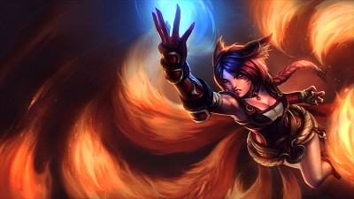 Ahri raposa de fuego