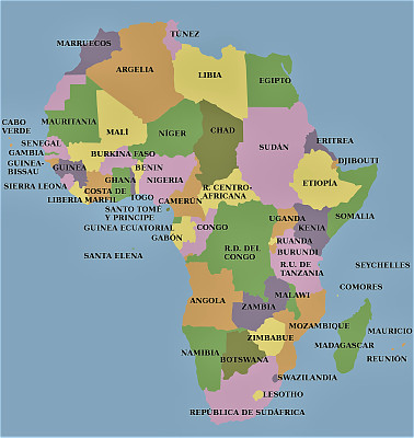 Mapa de Africa jigsaw puzzle
