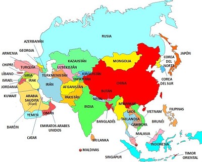 mapa asia