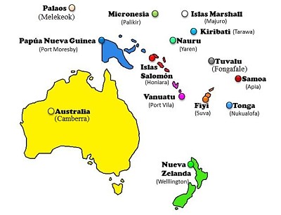 פאזל של mapa oceania