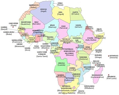 Mapa Africa jigsaw puzzle