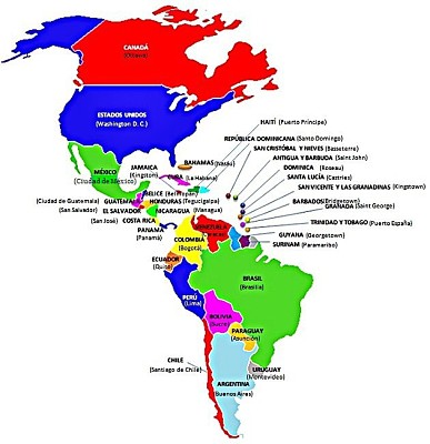 Mapa de AmÃ©rica