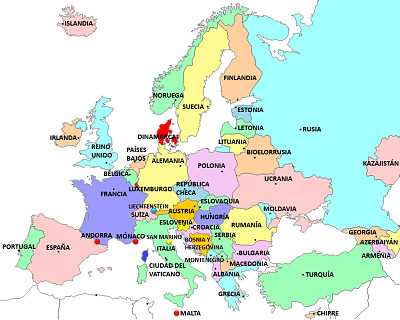 פאזל של Mapa de Europa