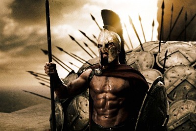 Rei LeÃ´nidas de Esparta e seus soldados