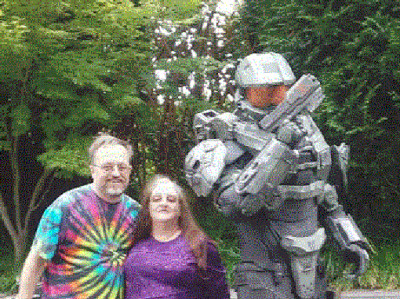 Battlestar Soldier with Couple jigsaw puzzle