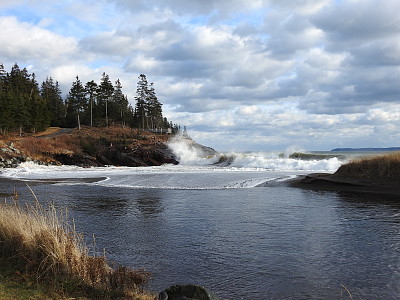 Waves reaching shore