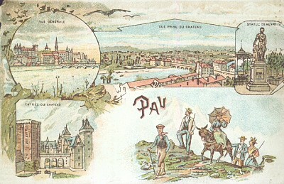Carte souvenir de Pau