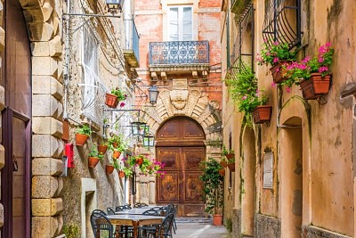 Calle en Positano-Italia