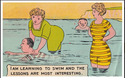 Vintage Swimming Lesson jigsaw puzzle