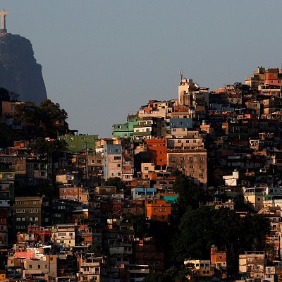 Uma vista do alto do morro