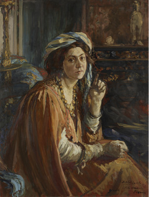 פאזל של Jacques Emile Blanche, Femme au turban