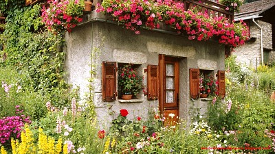 פאזל של Casa con flores